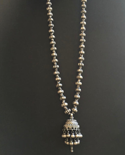 Jhumka Silver Necklace